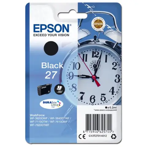 Tusz Epson 27 / C13T27014012 Czarny do drukarek (Oryginalny) [6.2k]